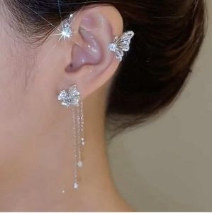 Ear cuff Earrings, silver, NWT